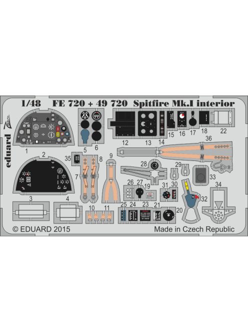 Eduard - Spitfire Mk.I interior for Airfix 