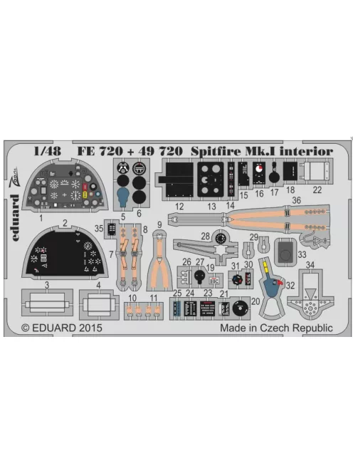 Eduard - Spitfire Mk.I interior S.A. 1/48 for Airfix