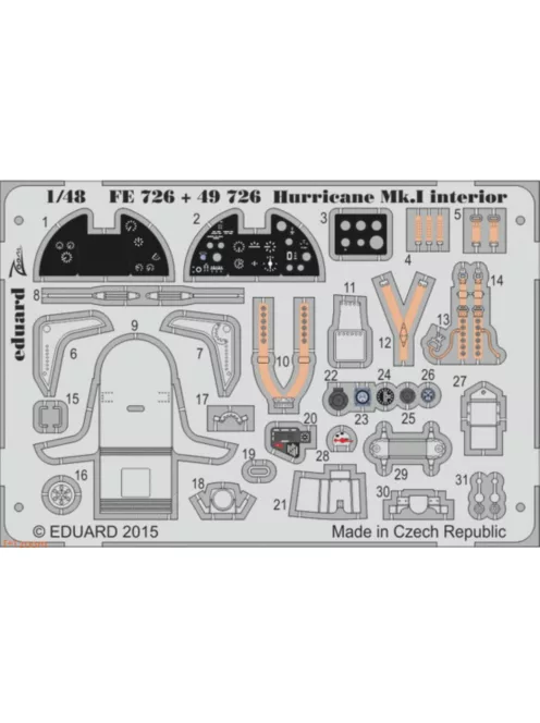 Eduard - Hurricane Mk.I interior S.A. 1/48 for Airfix