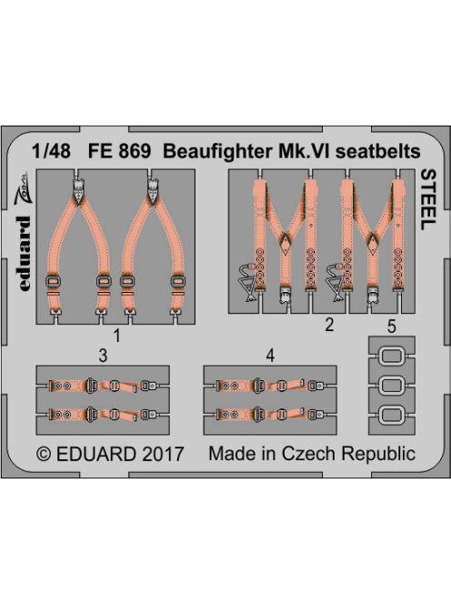 Eduard - Beaufighter Mk.VI seatbelts STEEL f.Tami 