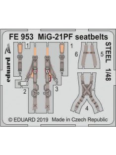 Eduard - MiG-21PF seatbelts STEEL for Eduard 
