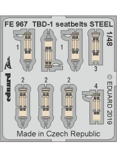 Eduard - TBD-1 seatbelts STEEL f.Great WAll Hobby 