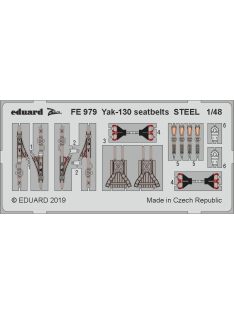 Eduard - Yak-130 seatbelts STEEL for Zvezda 