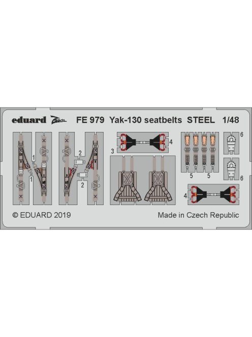 Eduard - Yak-130 seatbelts STEEL for Zvezda 