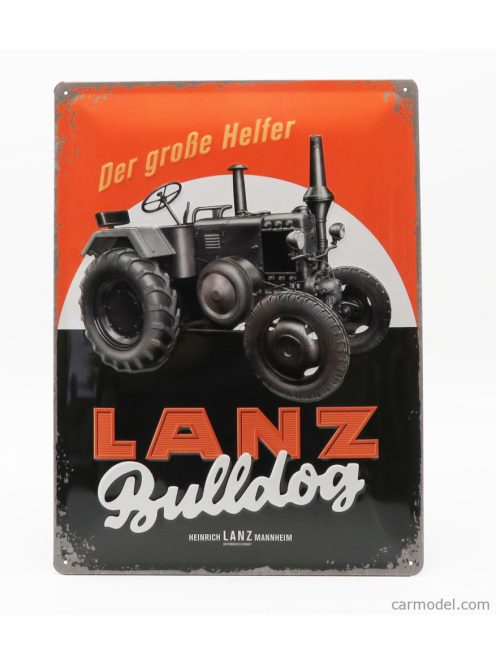 Edicola - Accessories 3D Metal Plate - Lanz Bulldog Black Orange