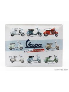   Edicola - Accessories 3D Metal Plate - Piaggio Vespa Collage White Red Blue