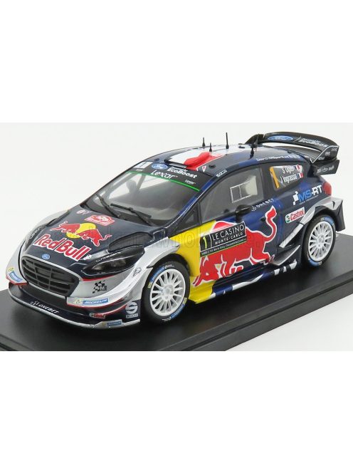Edicola - FORD ENGLAND FIESTA WRC TEAM M-SPORT N 1 WINNER RALLY MONTECARLO WORLD CHAMPION 2017 S.OGIER - J.INGRASSIA BLUE RED YELLOW