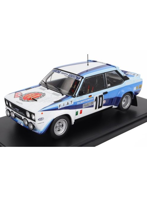 Edicola - FIAT 131 ABARTH TEAM FIAT ITALIA (night version) N 10 WINNER RALLY MONTECARLO 1980 WALTER ROHRL - CHRISTIAN GEISTDORFER WHITE 2 TONE BLUE