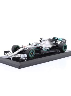   Edicola - MERCEDES GP F1  W10 EQ POWER+ TEAM AMG PETRONAS MOTORSPORT WORLD CHAMPION N 44 GERMAN GP 2019 LEWIS HAMILTON - DAMAGE BLISTER BOX WHITE SILVER BLACK