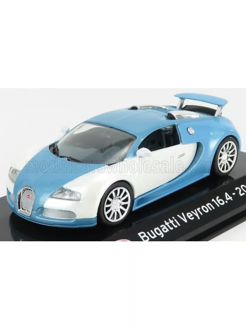 Edicola - BUGATTI VEYRON 16.4 2005 - CON VETRINA - WITH SHOWCASE LIGHT BLUE SILVER