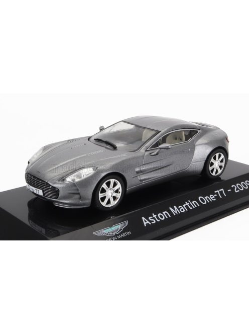 Edicola - ASTON MARTIN ONE-77 2009 - CON VETRINA - WITH SHOWCASE GREY MET