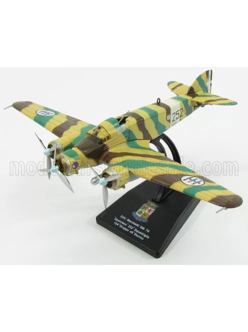 Edicola - SIAI MARCHETTI SM79 SPARVIERO BPMBARDIERE 252th SQUADRIGLIA 104th GRUPPO 46th STORMO MILITARY AIRPLANE 1935 11cm X 14.5cm MILITARY CAMOUFLAGE