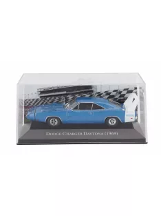   Edicola - DODGE CHARGER DAYTONA 1969 - CON VETRINA - WITH SHOWCASE BLUE WHITE