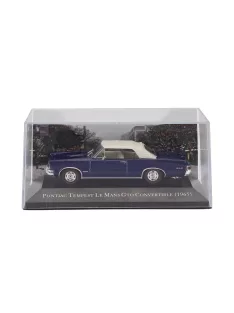   Edicola - PONTIAC TEMPEST LE MANS GTO CABRIOLET CLOSED 1965 - CON VETRINA - WITH SHOWCASE BLUE BEIGE