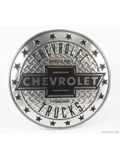   Edicola - Accessories Metal Round Plate - Chevrolet Trucks Silver Black