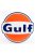Edicola - ACCESSORIES METAL ROUND PLATE - GULF ORANGE WHITE BLUE