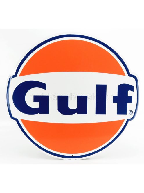 Edicola - ACCESSORIES METAL ROUND PLATE - GULF ORANGE WHITE BLUE