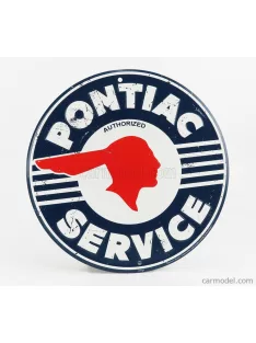   Edicola - Accessories Metal Plate - Pontiac Authorized Service Blue White Red
