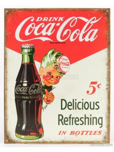   Edicola - Accessories Metal Plate - Coca-Cola Delicious And Refreshing Coke Sprite Boys 5 Cts White Red