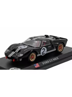   Edicola - FORD USA GT40 MKII 7.0L V8 TEAM SHELBY AMERICAN INC. N 2 WINNER 24h LE MANS 1966 BRUCE McLAREN - CHRIS AMON BLACK SILVER