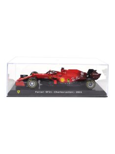   Edicola - FERRARI F1 SF21  TEAM SCUDERIA FERRARI MISSION WINNOW N 16 SEASON 2021 CHARLES LECLERC - CON VETRINA - WITH SHOWCASE RED
