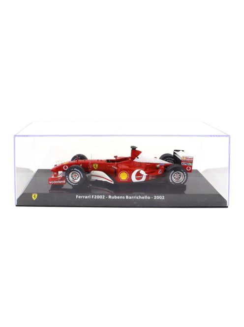 Edicola - FERRARI F1  F2002 N 2 SEASON 2002 RUBENS BARRICHELLO - CON VETRINA - WITH SHOWCASE RED
