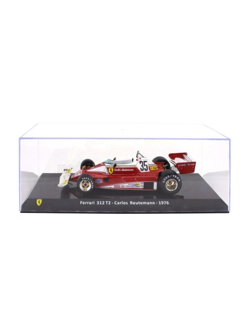 Edicola - FERRARI F1  312 T2 N 35 SEASON 1976 CARLOS REUTEMANN - CON VETRINA - WITH SHOWCASE RED