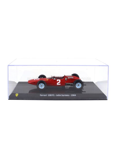 Edicola - FERRARI F1  158 N 2 WORLD CHAMPION SEASON 1964 JOHN SURTEES - CON VETRINA - WITH SHOWCASE RED