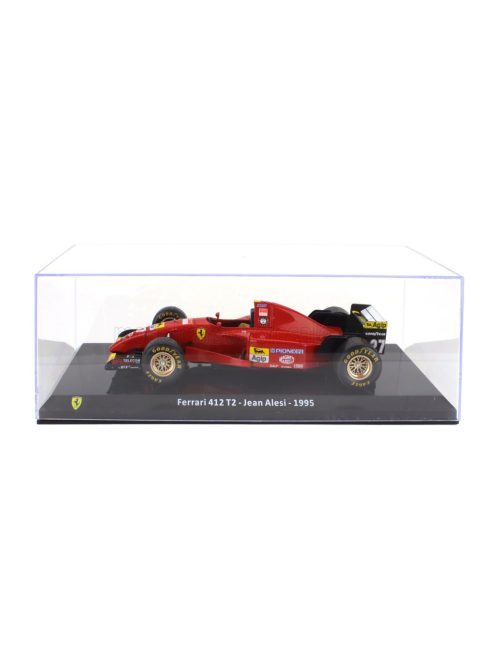 Edicola - FERRARI F1  412 T2 N 27 SEASON 1995 JEAN ALESI - CON VETRINA - WITH SHOWCASE RED BLACK