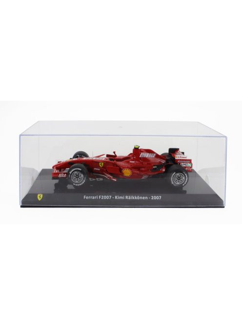 Edicola - FERRARI F1  F2007 N 6 WORLD CHAMPION SEASON 2007 KIMI RAIKKONEN - CON VETRINA - WITH SHOWCASE F-1 RED MET