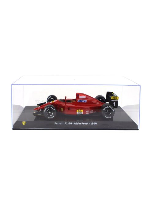 Edicola - FERRARI F1  F1-90 N 1 SEASON 1990 ALAIN PROST - CON VETRINA - WITH SHOWCASE RED BLACK