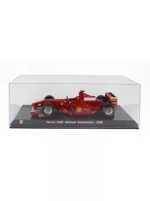 Edicola - FERRARI F1 F300 N 3 SEASON 1998 MICHAEL SCHUMACHER - CON VETRINA - WITH SHOWCASE RED WHITE