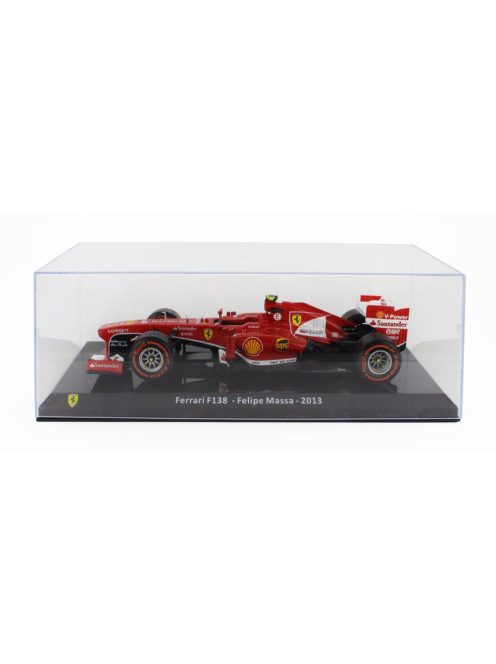 Edicola - FERRARI F1  F138 N 4 SEASON 2013 FELIPE MASSA - CON VETRINA - WITH SHOWCASE F-1 RED MET WHITE