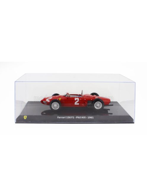 Edicola - FERRARI F1  156 N 2 WORLD CHAMPION SEASON 1961 PHIL HILL - CON VETRINA - WITH SHOWCASE RED