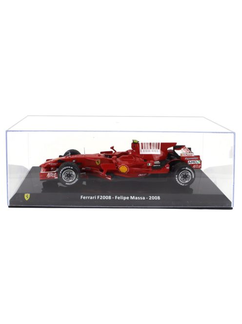 Edicola - FERRARI F1  F2008 N 2 SEASON 2008 FELIPE MASSA - CON VETRINA - WITH SHOWCASE F-1 RED MET
