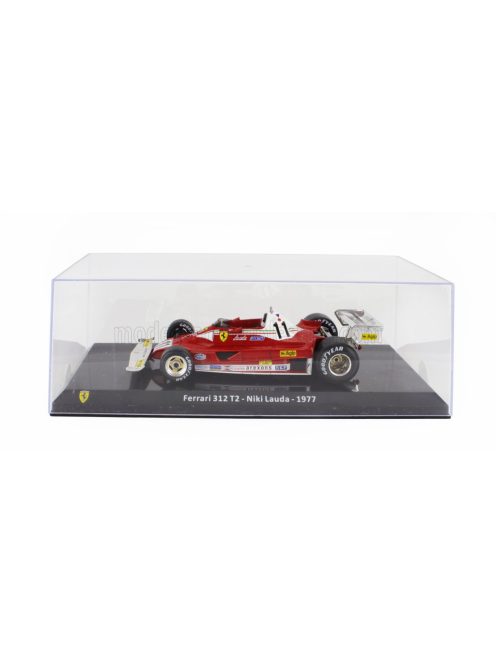 Edicola - FERRARI F1  312 T2 N 11 WORLD CHAMPION SEASON 1977 NIKI LAUDA - CON VETRINA - WITH SHOWCASE RED