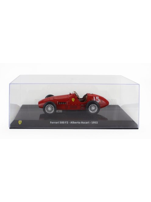 Edicola - FERRARI F1  500 F2 N 15 WORLD CHAMPION SEASON 1952 ALBERTO ASCARI - CON VETRINA - WITH SHOWCASE RED