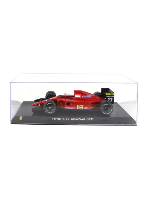 Edicola - FERRARI F1  F1-91 N 27 SEASON 1991 ALAIN PROST - CON VETRINA - WITH SHOWCASE RED BLACK