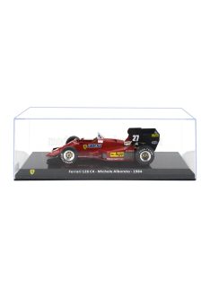   Edicola - FERRARI F1  126 C4 N 27 SEASON 1984 MICHELE ALBORETO - CON VETRINA - WITH SHOWCASE RED BLACK