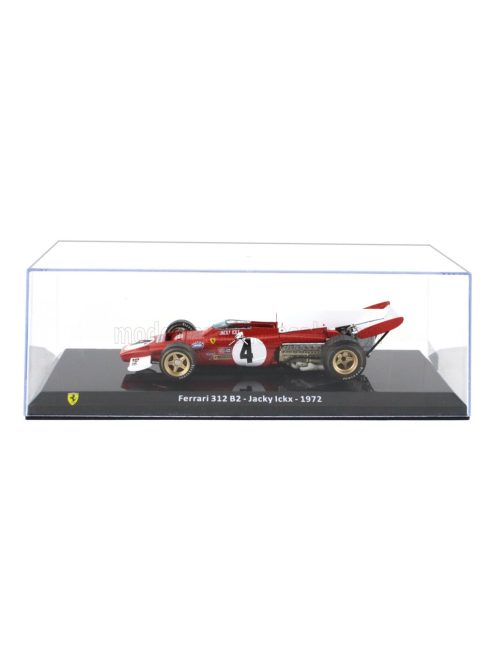 Edicola - FERRARI F1  312 B2 N 4 SEASON 1972 JACKY ICKX - CON VETRINA - WITH SHOWCASE RED WHITE