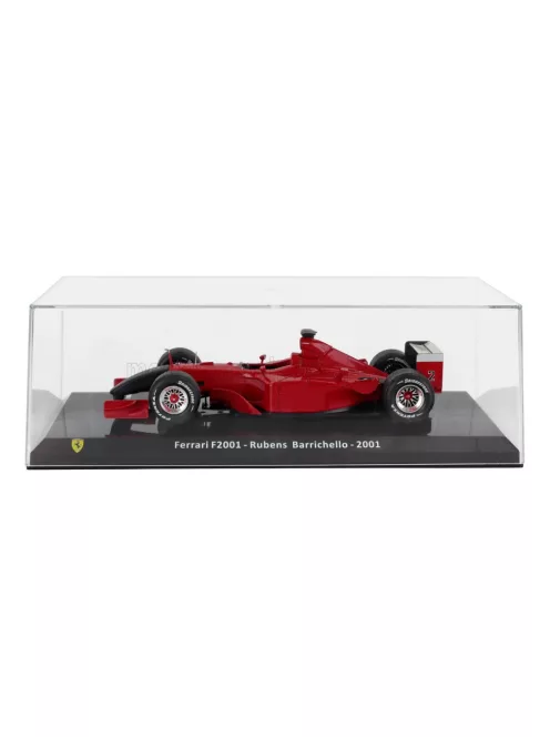 Edicola - FERRARI F1 F2001 N 2 2nd ITALY MONZA GP 2001 RUBENS BARRICHELLO - CON VETRINA - WITH SHOWCASE RED WHITE BLACK