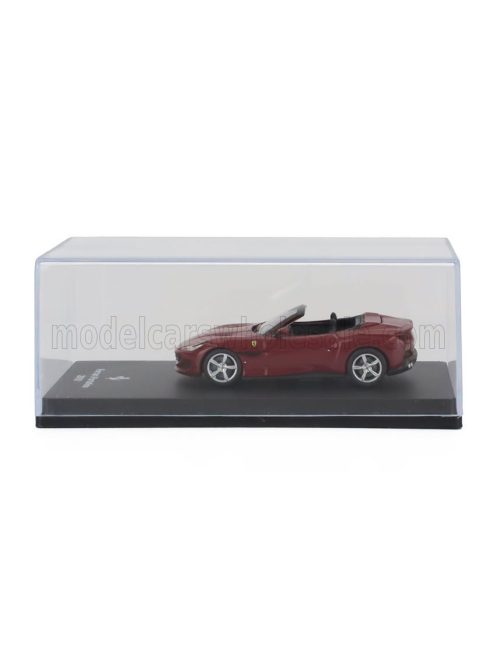 Edicola - FERRARI PORTOFINO CABRIOLET OPEN 2018 - CON VETRINA - WITH SHOWCASE ROSSO MUGELLO - DARK RED