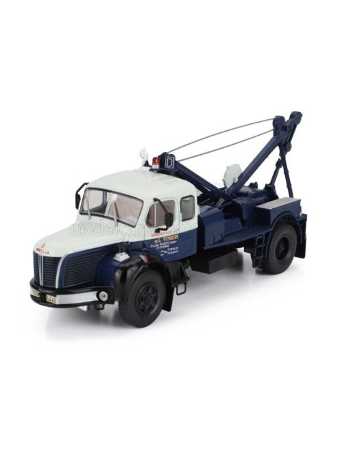 Edicola - BERLIET GLM 10A TRUCK CARRO ATTREZZI - WRECKER ROAD SERVICE 2-ASSI 1953 BLUE CREAM