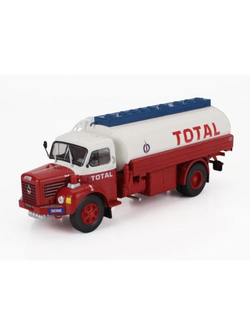 Edicola - BERLIET GLR 8M2 TANKER TRUCK TOTAL FUEL 2-ASSI 1960 RED WHITE BLUE