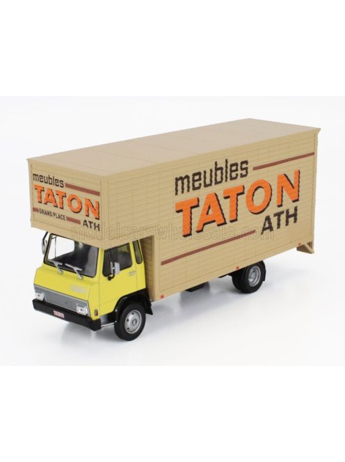 Edicola - BERLIET 560K CASSONATO TRASPORTO MOBILI MEUBLES TATON ATH 2-ASSI 1973 YELLOW BEIGE