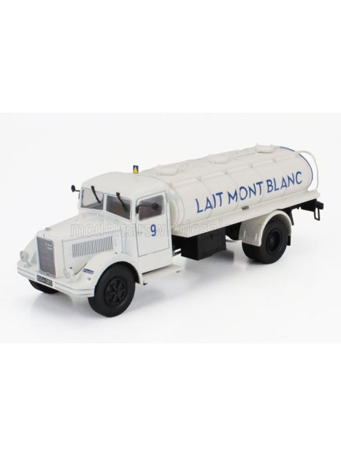 Edicola - BERLIET GDR 7W TANKER TRUCK TRASPORTO LATTE LAIT MONT BLANC 2-ASSI 1948 WHITE