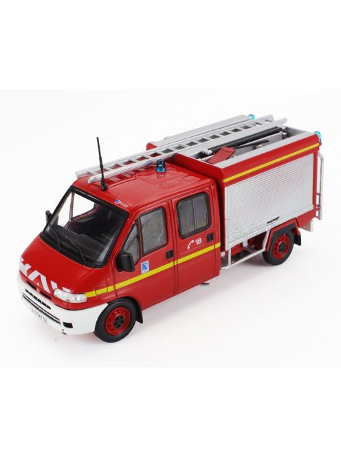 Edicola - CITROEN JUMPER DOBLE CABINE CENTRE DE SECOURS DE L'AISNE FIRE ENGINE 2002 RED WHITE SILVER