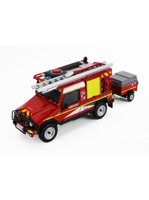 Edicola - UMM ALTER 4x4 FIRE ENGINE WITH TRAILER 1989 RED WHITE YELLOW