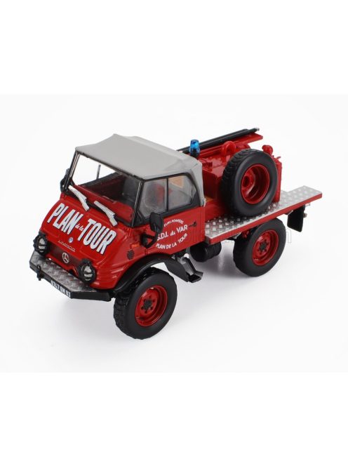 Edicola - MERCEDES BENZ UNIMOG 421 TANKER TRUCK SDI DU VAR PLAN DE LA TOUR FIRE ENGINE 1961 RED GREY