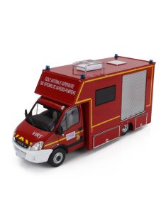   Edicola - IVECO FIAT DAILY VAN VEHICULE D'INTERVENTION RISQUES TECHNOLOGIQUES FIRE ENGINE 2014 RED WHITE SILVER